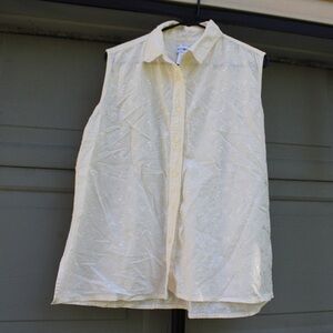 White Stag XL Button Down Eyelet Tank